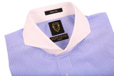 Slim-fit blue stripe winchester extreme cutaway collar shirt
