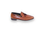 Light Brown Leather Tassel Loafer Shoes