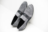 Ash Grey Suede Loafer Shoes