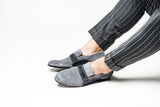 Ash Grey Suede Loafer Shoes