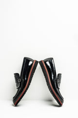 Black Patent Leather Loafer Shoes