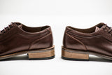 Brown Leather Cap toe Lace up Shoes