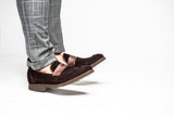Dark Brown Suede Loafer Shoes