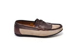 Brown suede driving moccasins
