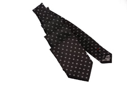Black dotted pattern tie