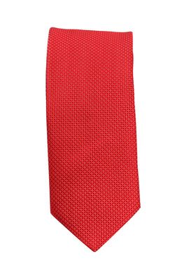 Red textured tie