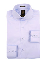 Slim-fit light blue cutaway collar dress shirt