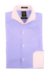 Slim-fit blue stripe winchester extreme cutaway collar shirt