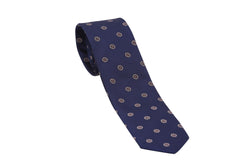 Navy blue patterned tie