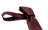 Plain dark brown tie