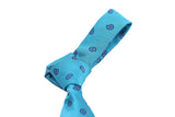 Turquoise paisley patterned tie